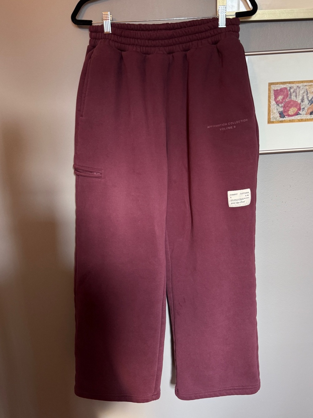 Comfrt affirmation Maroon straight leg Sweatpants